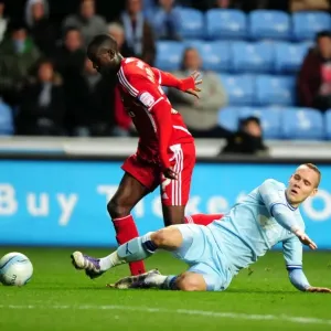 Albert Adomah Beats Coventry Defense: Coventry City vs. Bristol City, Championship Football Match, December 2011 Albert Adomah Beats Coventry Defense: Coventry City vs. Bristol City, Championship Football Match, December 2011