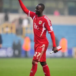 Albert Adomah of Bristol City in Championship Action against Millwall at Selhurst Park (November 2011) - Editorial Use Only Albert Adomah of Bristol City in Championship Action against Millwall at Selhurst Park (November 2011) - Editorial Use Only