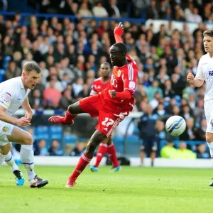 Albert Adomah's Blocked Shot in Leeds United vs. Bristol City League Cup Match - September 16, 2011 Albert Adomah's Blocked Shot in Leeds United vs. Bristol City League Cup Match - September 16, 2011
