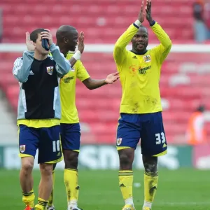 Andre Amougou of Bristol City Thanks Fans after Middlesbrough Match, 24/03/2012 Andre Amougou of Bristol City Thanks Fans after Middlesbrough Match, 24/03/2012