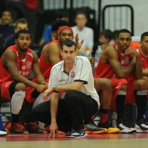 Bristol Flyers Coach Andreas Kapoulas in BBL Action Print Bristol Flyers Coach Andreas Kapoulas in BBL Action Print