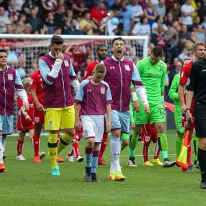 Aston Villa Captain Tommy Elphick's Surprised Reaction Print