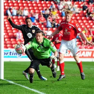 Barnsley Goalkeeper Luke Steele Struggles to Keep Ball in Championship Clash vs. Bristol City (09/04/2011) Barnsley Goalkeeper Luke Steele Struggles to Keep Ball in Championship Clash vs. Bristol City (09/04/2011)