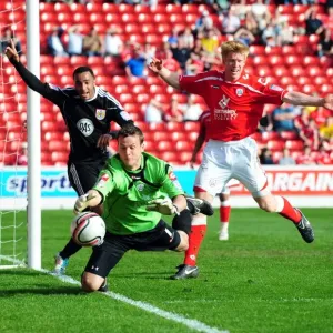 Barnsley's Luke Steele Fails to Hold Back Bristol City's Onslaught, Championship Match, April 9, 2011 Barnsley's Luke Steele Fails to Hold Back Bristol City's Onslaught, Championship Match, April 9, 2011