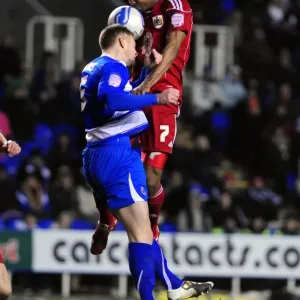 Print of Marvin Elliott in action at Madejski Stadium
