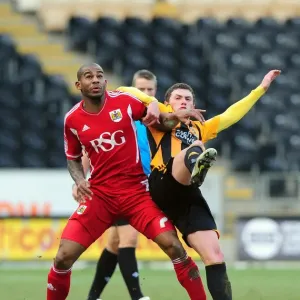 Print of Marvin Elliott in action against Corry Evans
