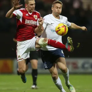 Battling Midfielders: Wagstaff vs Byrom - Preston North End vs Bristol City Clash Battling Midfielders: Wagstaff vs Byrom - Preston North End vs Bristol City Clash