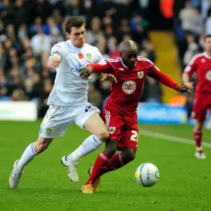 Battling for Supremacy: Jamal Campbell-Ryce vs. Jonathan Howson in Leeds United vs. Bristol City Championship Clash, 13/11/2010 Battling for Supremacy: Jamal Campbell-Ryce vs. Jonathan Howson in Leeds United vs. Bristol City Championship Clash, 13/11/2010