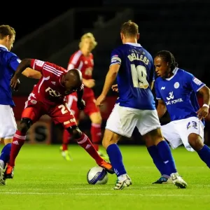 Battling for Supremacy: Jamal Campbell-Ryce vs. Andy King, Neil Danns, and Richard Wellens in Leicester City vs. Bristol City Championship Match, 2011 Battling for Supremacy: Jamal Campbell-Ryce vs. Andy King, Neil Danns, and Richard Wellens in Leicester City vs. Bristol City Championship Match, 2011