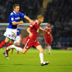 Battling for Supremacy: Jon Stead vs. Liam Lawrence in Portsmouth vs. Bristol City Championship Clash, September 2010