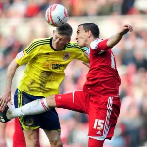 Battling for Supremacy: Jon Stead vs. Seb Hines in Middlesbrough vs. Bristol City Football Match, 2012 Battling for Supremacy: Jon Stead vs. Seb Hines in Middlesbrough vs. Bristol City Football Match, 2012