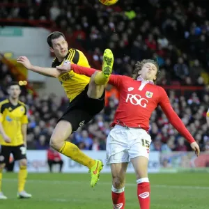 Battling for Supremacy: Luke Freeman vs. Michael Doyle in Bristol City vs. Sheffield United Football Match, 2015
