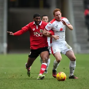 Print of Mark Little and Dean Lewington in Action Print of Mark Little and Dean Lewington in Action