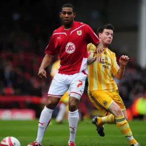 Battling for Supremacy: Marvin Elliott vs. Danny Guthrie in the 2010 Championship Clash between Bristol City and Newcastle United Battling for Supremacy: Marvin Elliott vs. Danny Guthrie in the 2010 Championship Clash between Bristol City and Newcastle United
