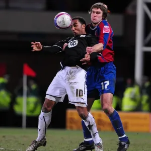 Battling for Supremacy: Nicky Maynard vs. Matt Lawrence in the Championship Clash between Crystal Palace and Bristol City (09/03/2010)