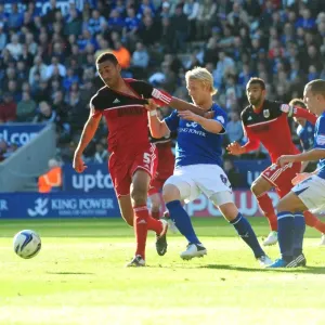 Battling for Supremacy: Nyatanga vs Whitbread in the Championship Clash between Leicester City and Bristol City Battling for Supremacy: Nyatanga vs Whitbread in the Championship Clash between Leicester City and Bristol City