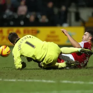 Bialkowski Denies Williams Goal Attempt: Notts County vs. Bristol City, 2013 Bialkowski Denies Williams Goal Attempt: Notts County vs. Bristol City, 2013