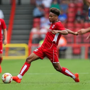 Bobby Reid in Action: Bristol City vs Portsmouth Pre-Season Friendly at Ashton Gate Stadium