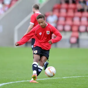 Bobby Reid in Action: Cheltenham Town vs. Bristol City, 2014 - Football Pre-Season Friendly Bobby Reid in Action: Cheltenham Town vs. Bristol City, 2014 - Football Pre-Season Friendly