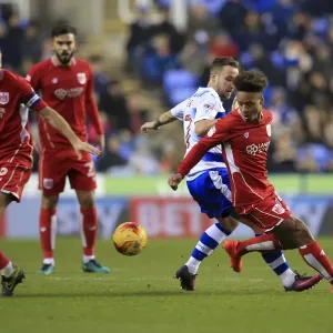 Bobby Reid in Action: Reading vs. Bristol City Championship Clash - November 2016