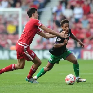 Bobby Reid Glides Past Daniel Ayala: Middlesbrough vs. Bristol City, Sky Bet Championship (2015)