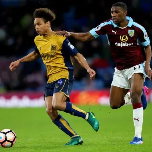Bristol City's Bobby Reid vs Burnley's Tendayi Darikwa Print Bristol City's Bobby Reid vs Burnley's Tendayi Darikwa Print