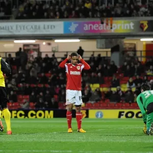 Bristol City's Bobby Reid Print - FA Cup Moment Bristol City's Bobby Reid Print - FA Cup Moment