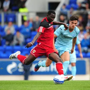 Bristol City FC Print: Yannick Bolasie in Action