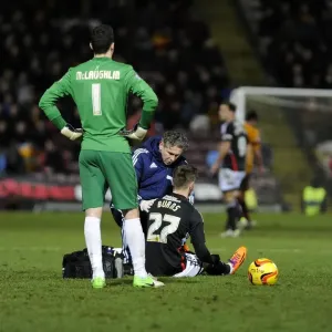 Bradford City vs. Bristol City: Wes Burns Receives Treatment on the Field Bradford City vs. Bristol City: Wes Burns Receives Treatment on the Field