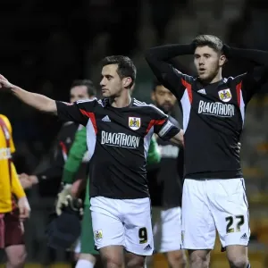 Print of Bradford City vs. Bristol City match on January 11, 2014 Print of Bradford City vs. Bristol City match on January 11, 2014
