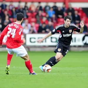 Brendan Moloney of Bristol City in Action at Crewe, 2013