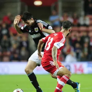 Brendan Moloney vs. Danny Fox: Intense Moment at St. Mary's Stadium - Southampton vs. Bristol City, 2013