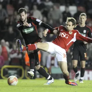 Brett Pitman of Bristol City Attacks against Matthew Bates of Middlesbrough - Bristol City v Middlesbrough Football Match, December 3, 2011 Brett Pitman of Bristol City Attacks against Matthew Bates of Middlesbrough - Bristol City v Middlesbrough Football Match, December 3, 2011