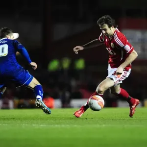 Brett Pitman vs Leicester City: A Fierce Face-off at Ashton Gate Stadium, 2012