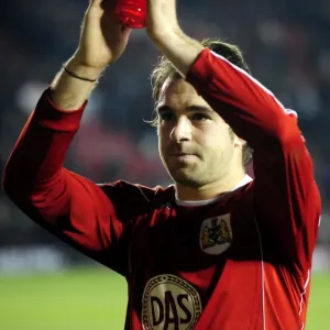Brett Pitman's Determined Performance: Bristol City vs. Cardiff City, Championship Match, Ashton Gate Stadium (01/01/2011)