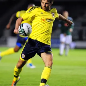 Brett Pitman's Determined Shot: Plymouth Argyle vs. Bristol City Brett Pitman's Determined Shot: Plymouth Argyle vs. Bristol City