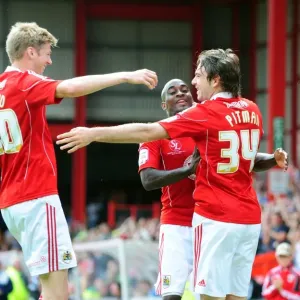 Brett Pitman Print, Bristol City Championship Victory