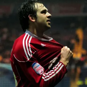 Brett Pitman Print, Championship Showdown at Deepdale Stadium