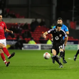 Brett Pitman's Near-Miss: Nottingham Forest vs. Bristol City, Npower Championship (Football), 25/01/2011