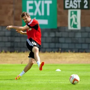 Brett Pitman's Shot at Pre-Season Training, Bristol City FC, 2012