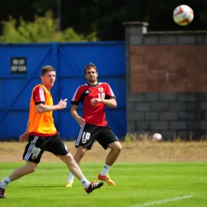 Brett Pitman's Stunning Goal: A Pre-Season Training Stunner by Bristol City Football Club