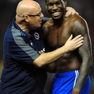 Brian McDermott and Mathieu Manset: Last-Minute Championship Goal Celebration for Reading at Ashton Gate Stadium, 2011 Brian McDermott and Mathieu Manset: Last-Minute Championship Goal Celebration for Reading at Ashton Gate Stadium, 2011