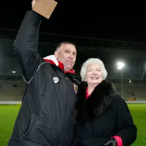 Brian Tinnion Receives Half Time Award from Marina Dolman at Bristol City vs Brighton & Hove Albion, 2016 Brian Tinnion Receives Half Time Award from Marina Dolman at Bristol City vs Brighton & Hove Albion, 2016