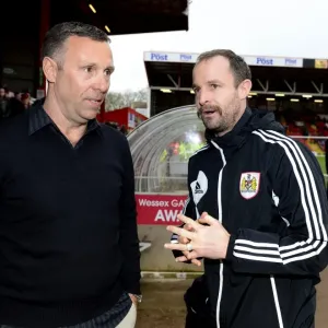 Brian Tinnion meets Louis Carey at Ashton Gate Print