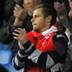 Bristol City fan at Brighton v Bristol City Print