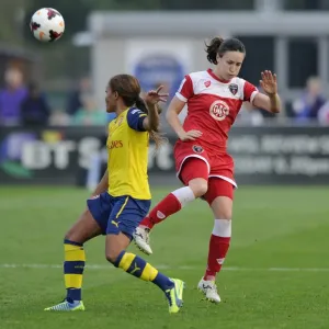 Bristol Academy vs Arsenal Ladies: Intense Moment as Corinne Yorston Faces Off Against Alex Scott