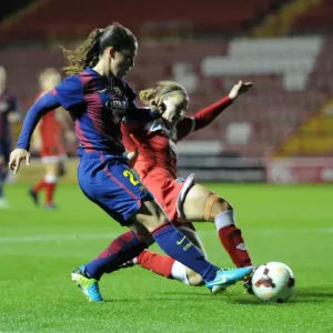 Bristol Academy Women's Loren Dykes Intercepts FC Barcelona Print Bristol Academy Women's Loren Dykes Intercepts FC Barcelona Print
