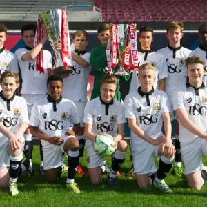 Bristol City Academy Players with Trophies Print Bristol City Academy Players with Trophies Print