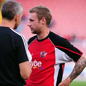 Bristol City Assistant Manager, Keith Millen with former Bristol City player David Noble