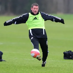 Bristol City Assistant Manager Tony Docherty Leading Training Session at Memorial Stadium